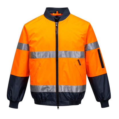 MJ504 Hi-Vis Bomber Jacket with Tape - dixiesworkwear