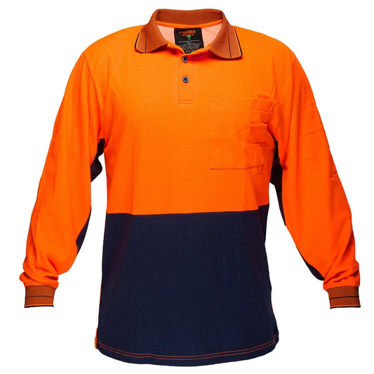 MP213 Long Sleeve Cotton Comfort Polo - dixiesworkwear