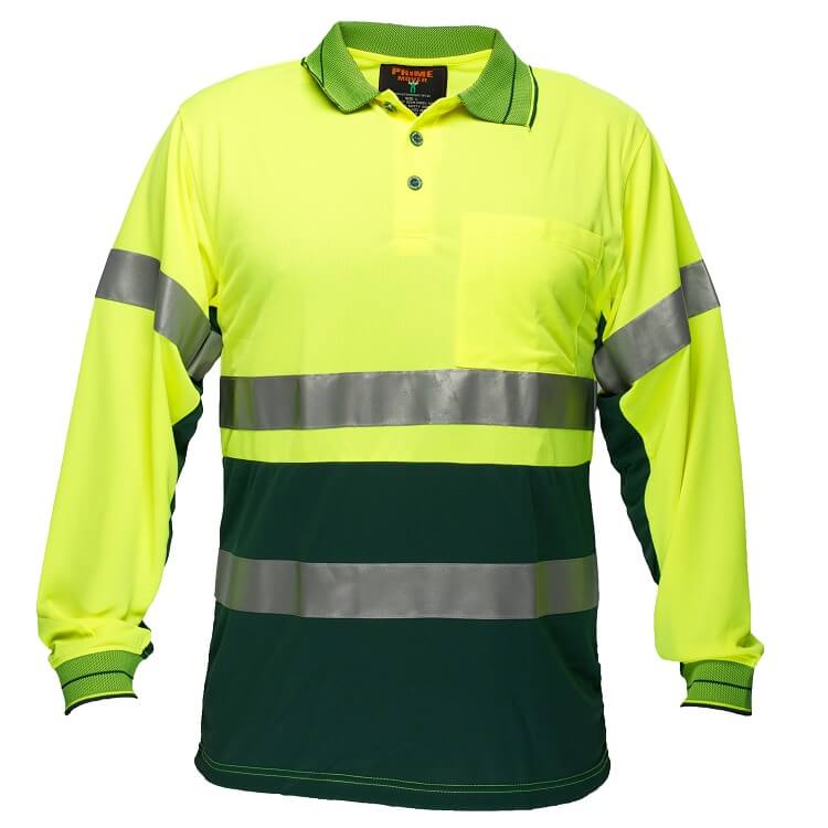 MP513 Long Sleeve Micro Mesh Polo with Tape - dixiesworkwear