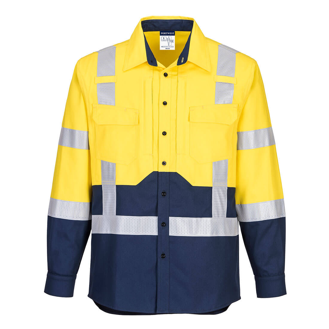 MS103 Hi-Vis Stretch Long Sleeve Shirt