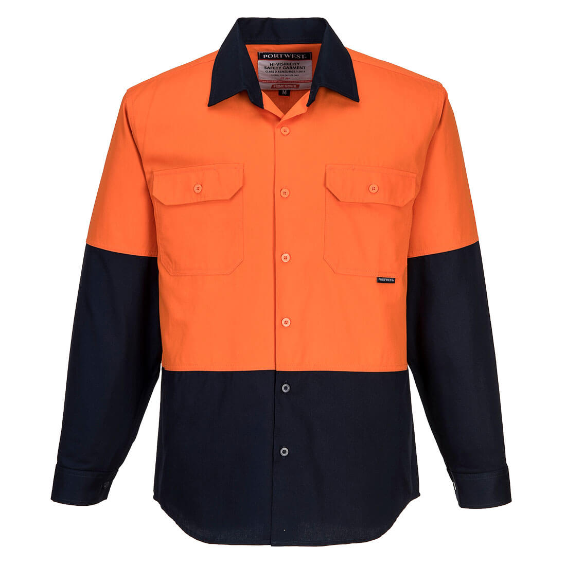 MS901 Hi Vis Tow Tone Regular Long Sleeve Shirt